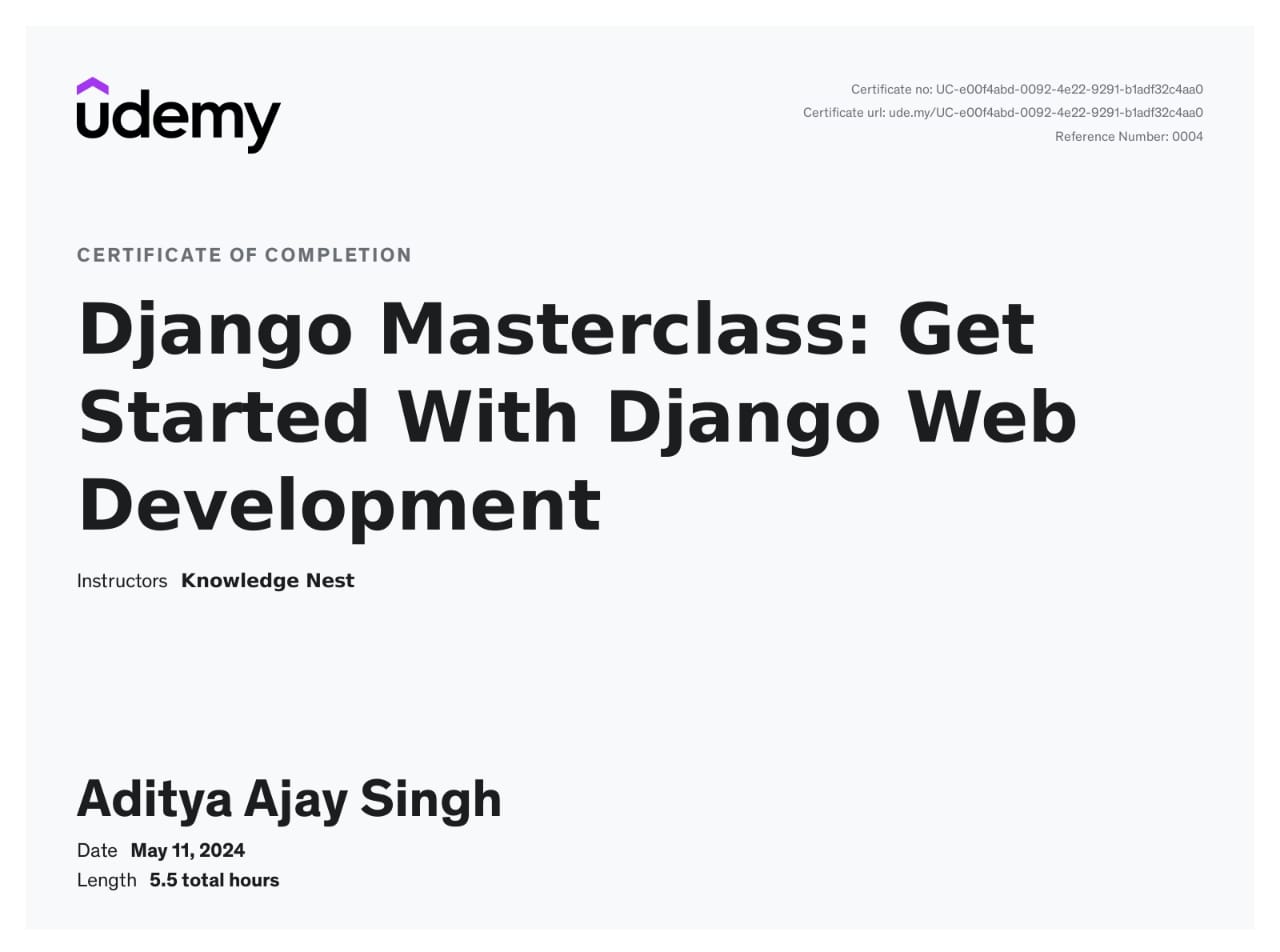 Python and Django Framework
